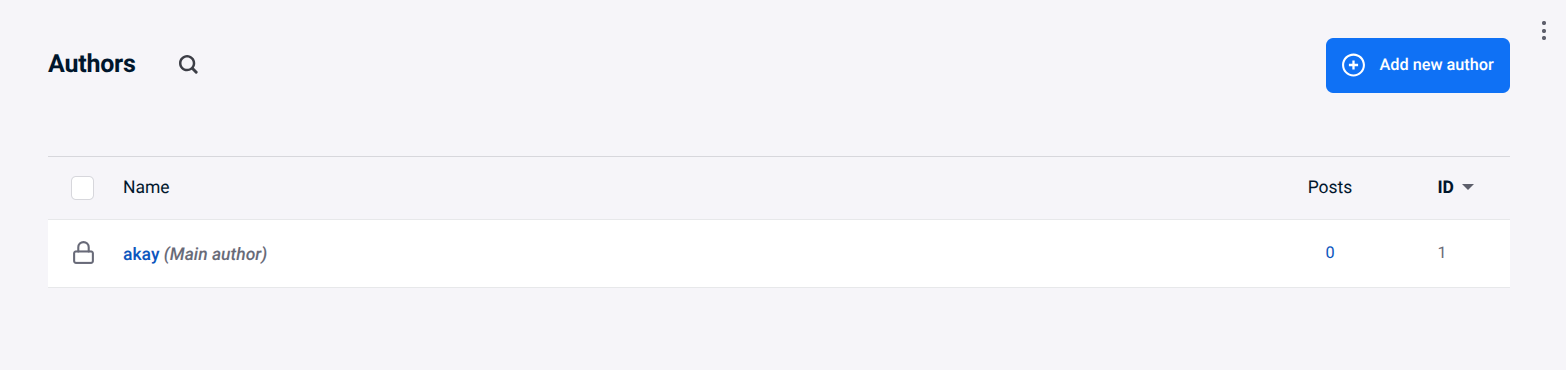 setting up authors list for your publii website