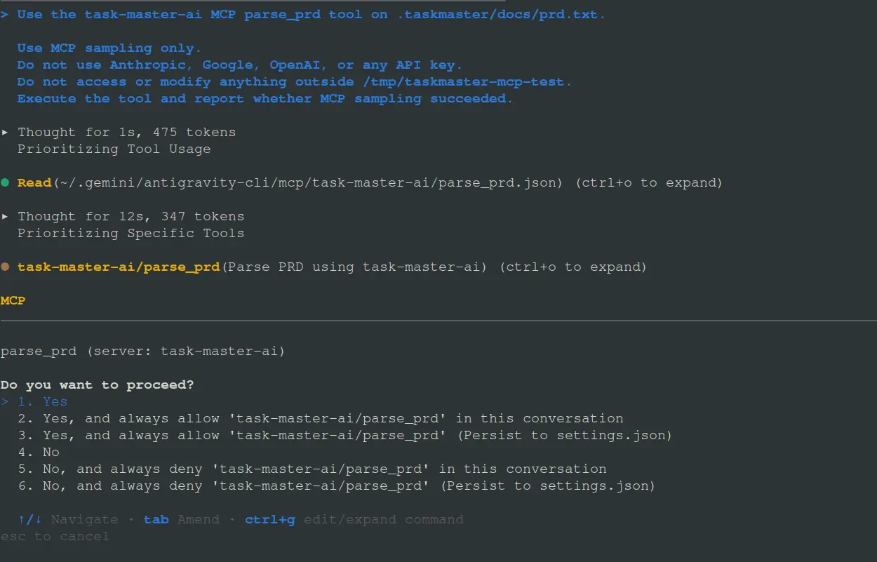 TASK-MASTER mcp server parse prd